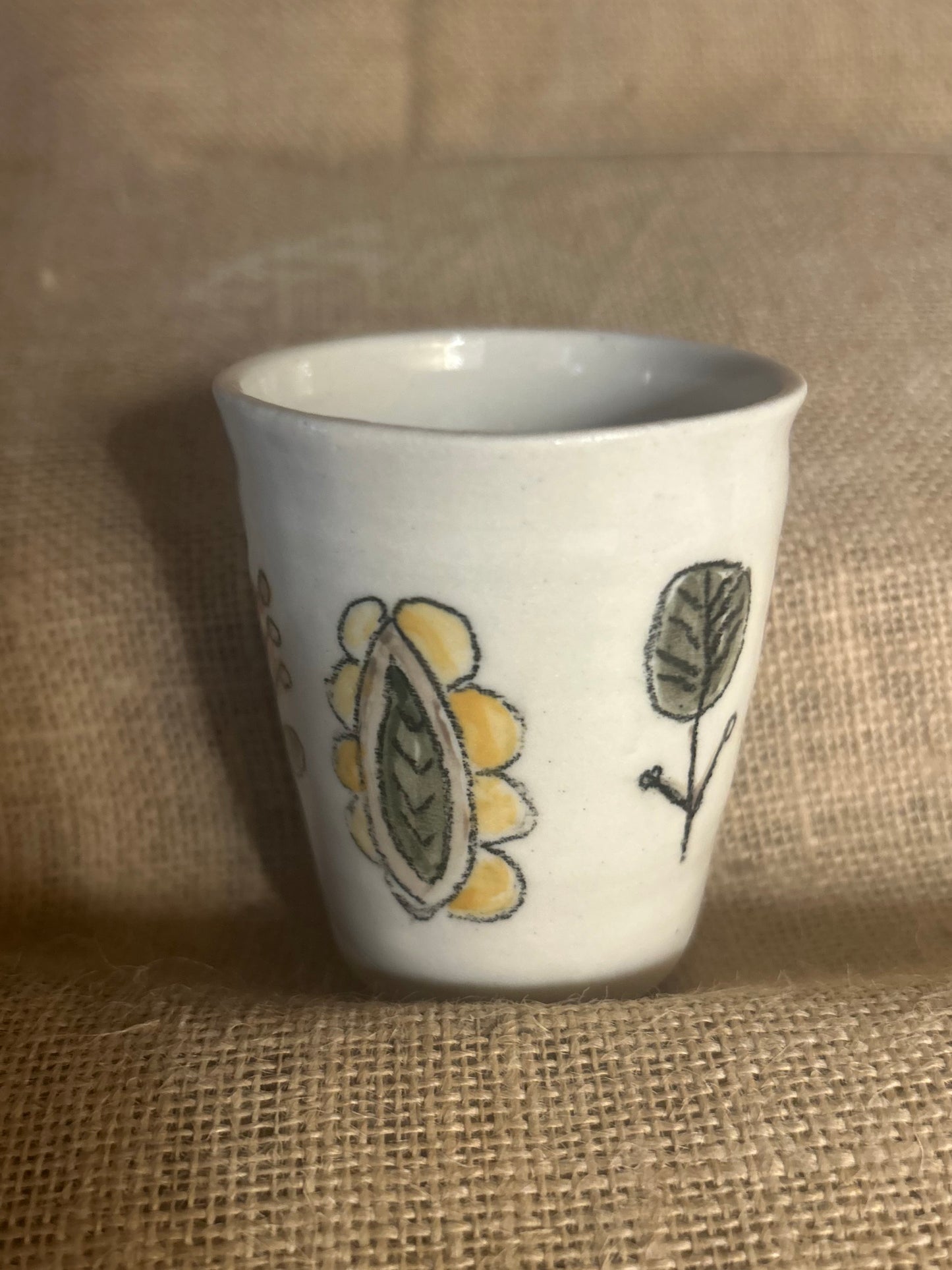 Hand Painted Flower Cups