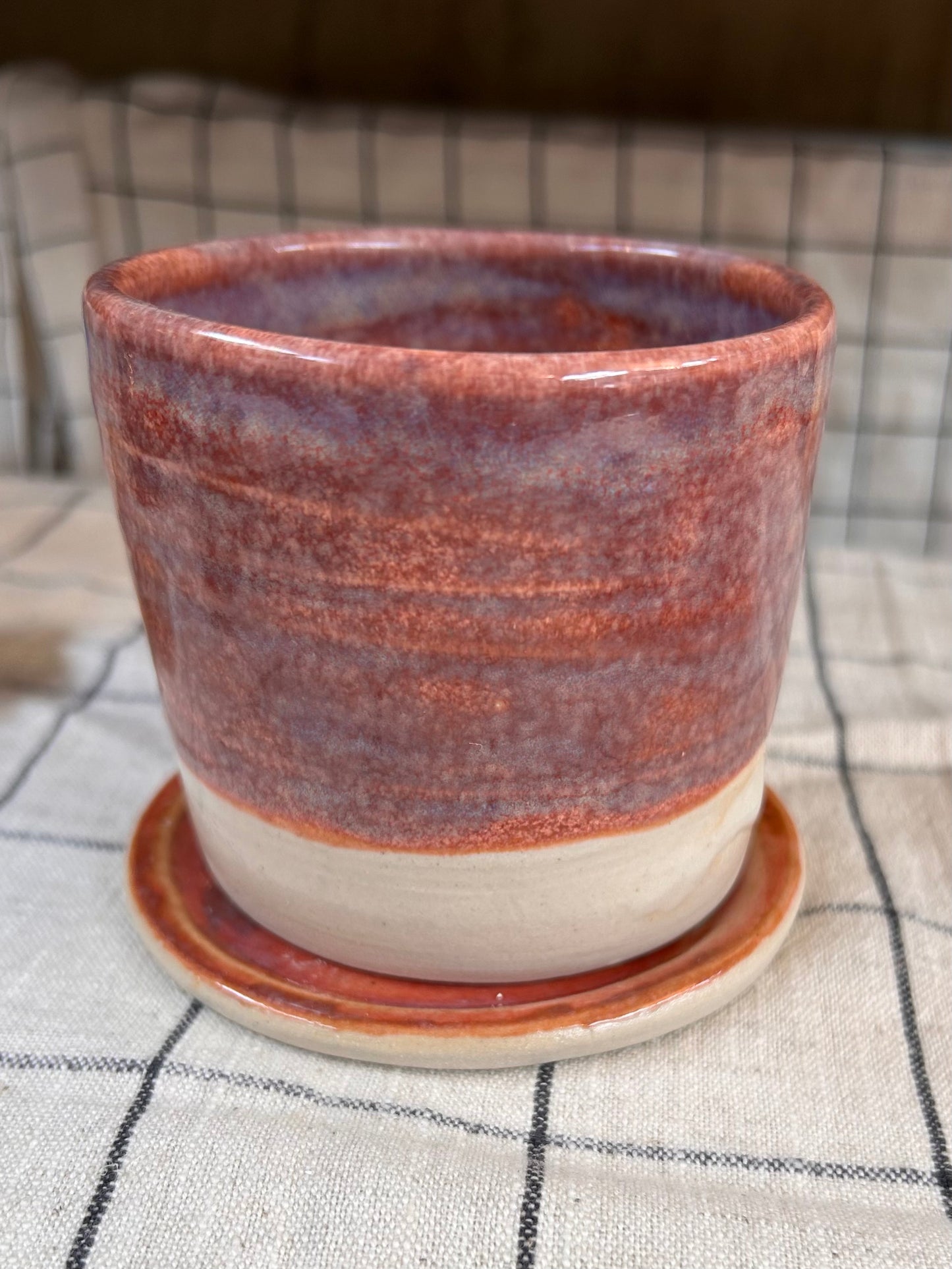 Toothbrush Holder Pink and Red Tones