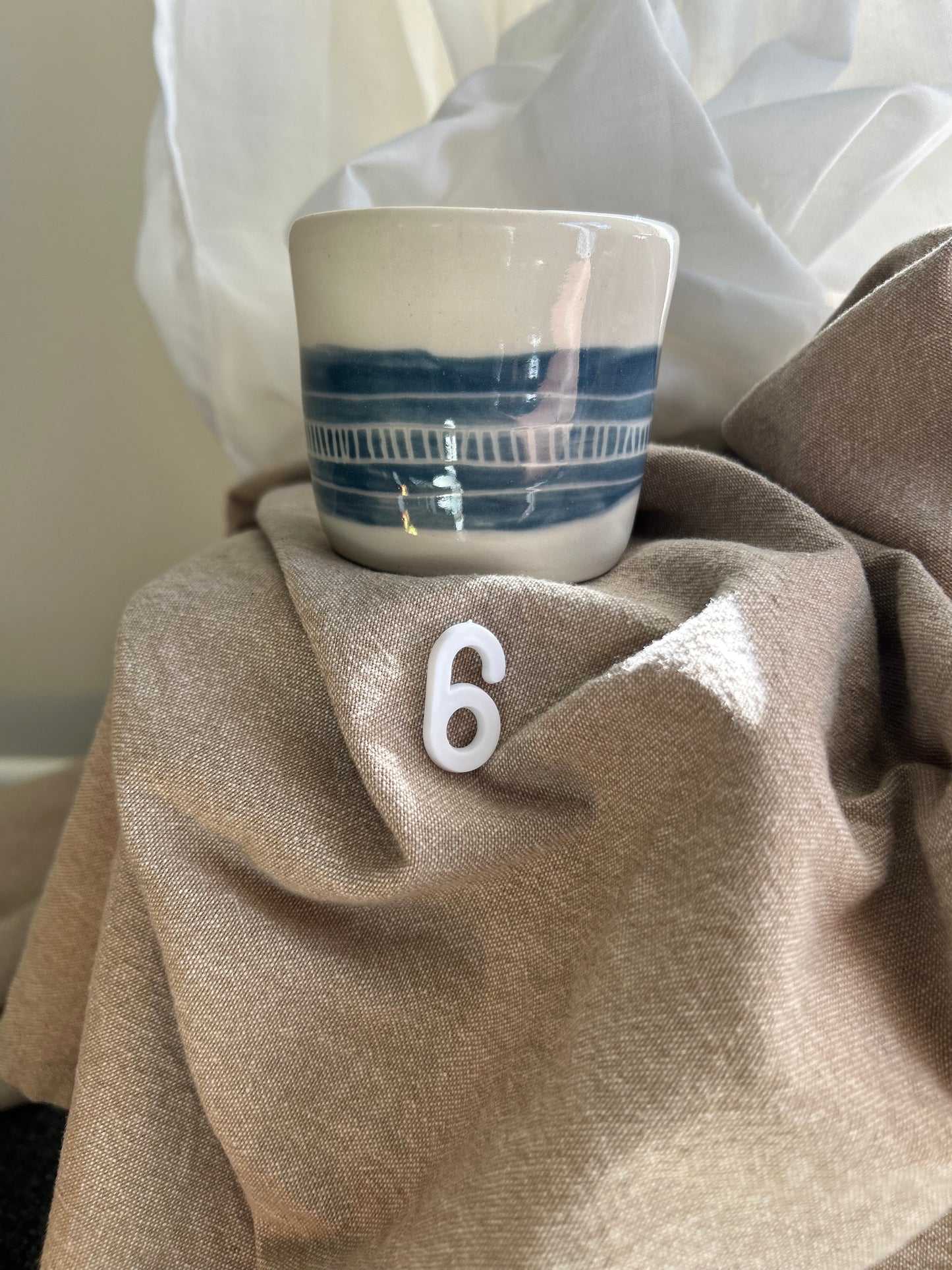 Blue and White Cups
