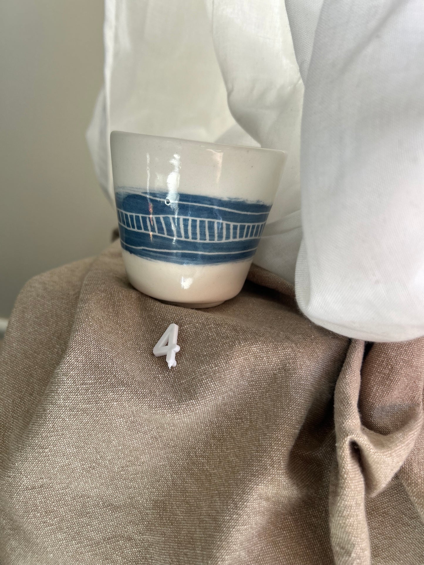Blue and White Cups