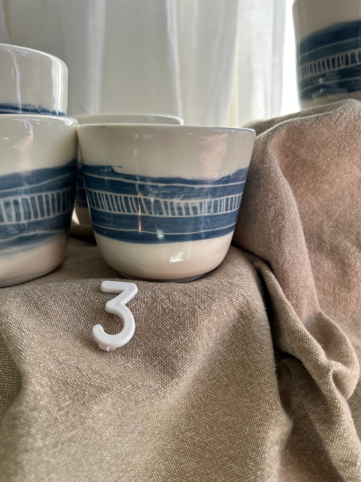 Blue and White Cups