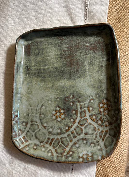 Small Rectangle Dish with Pattern