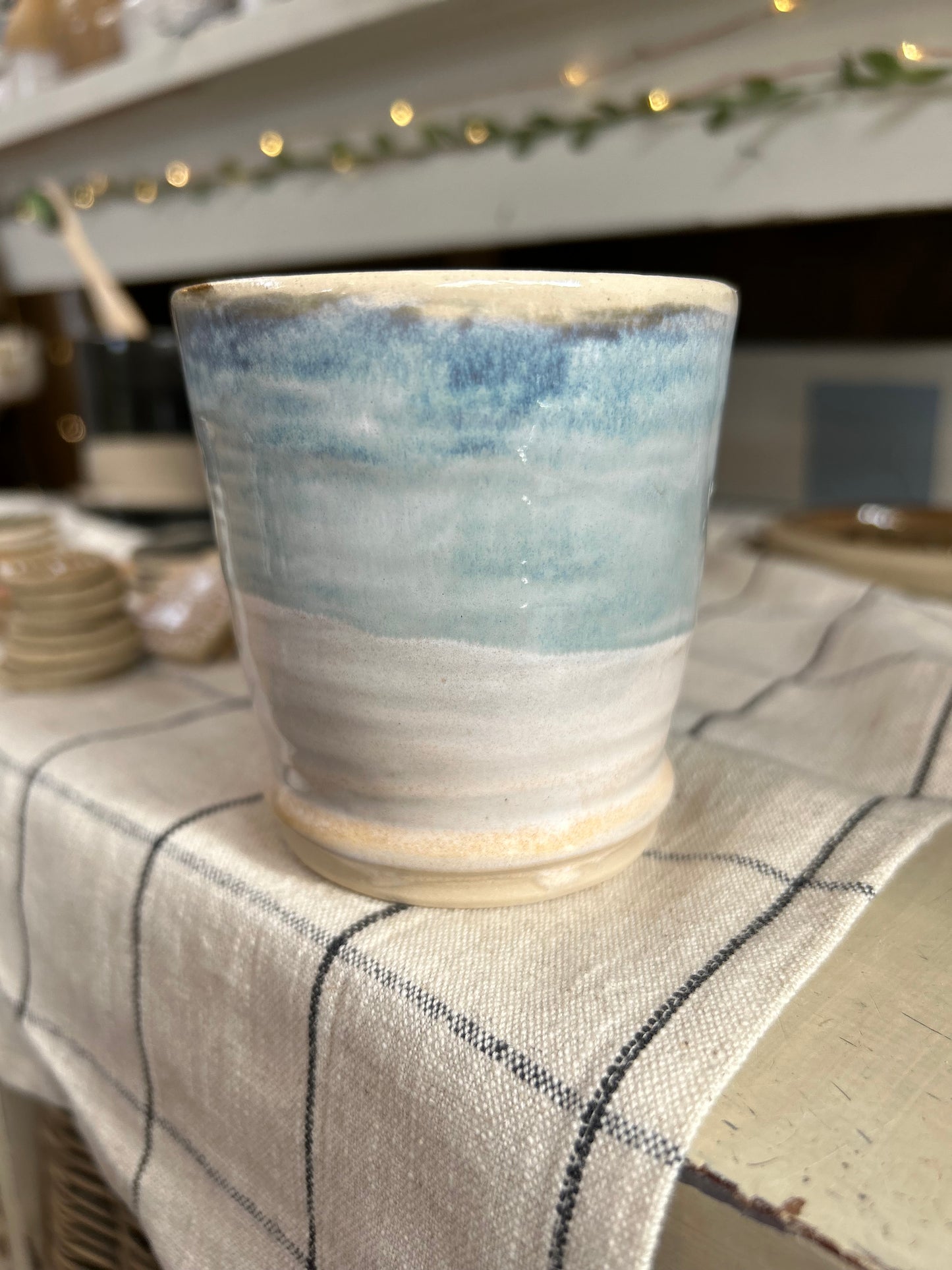 Flowing Soft Blue Cup