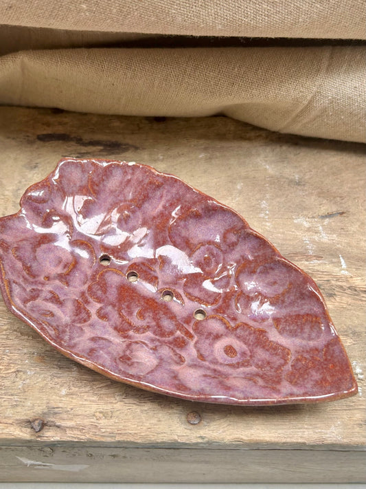 Toothbrush Holder Red Black Metallic Glaze Effect