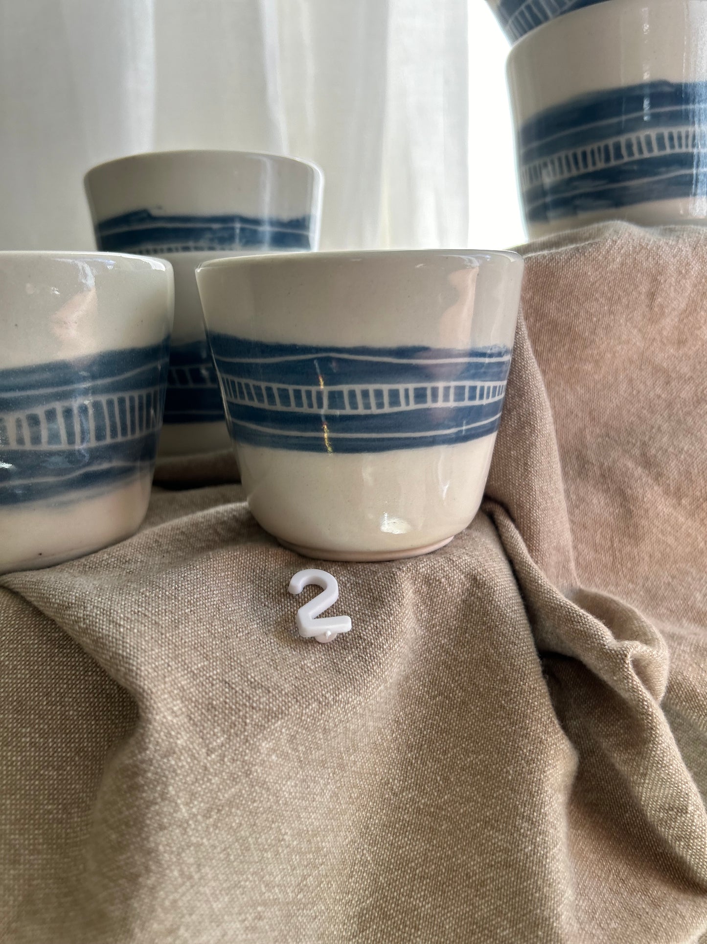 Blue and White Cups