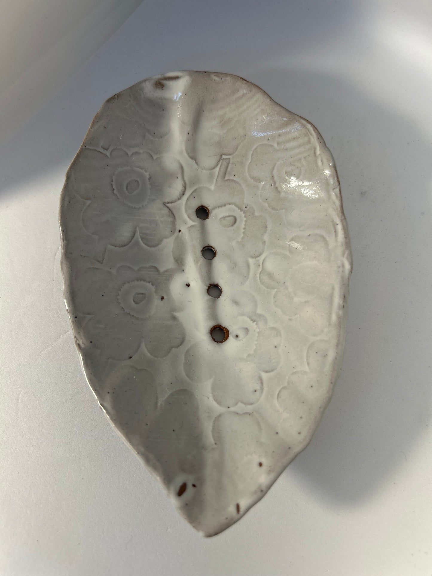 White Poppy Soap Dish
