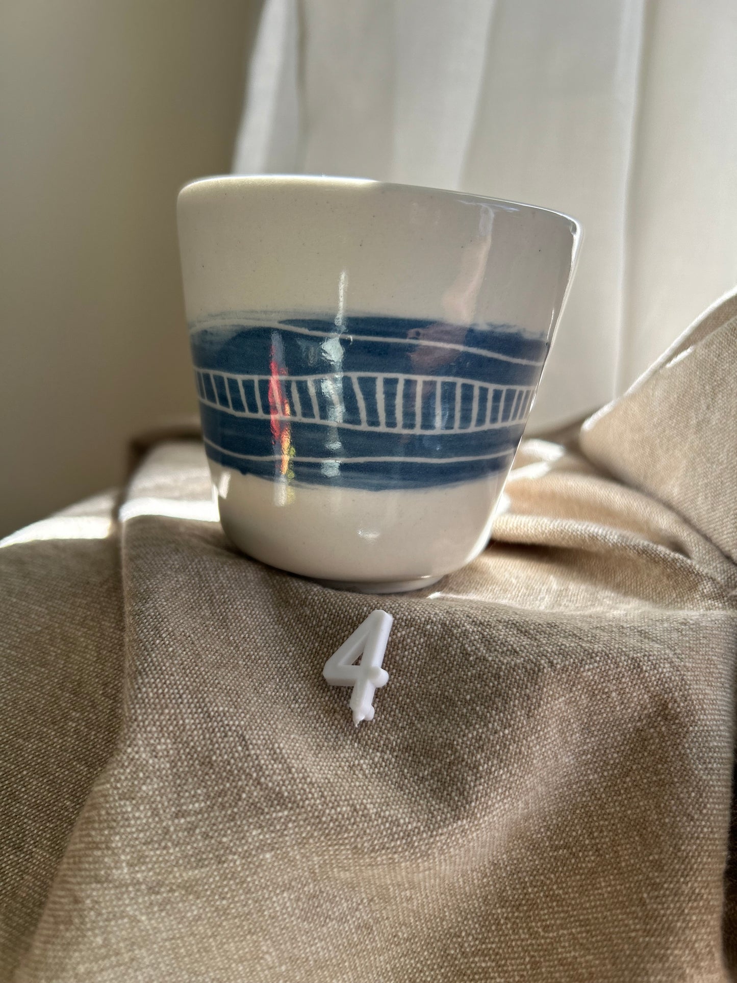 Blue and White Cups