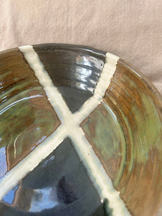 Charcoal and Copper Platter X