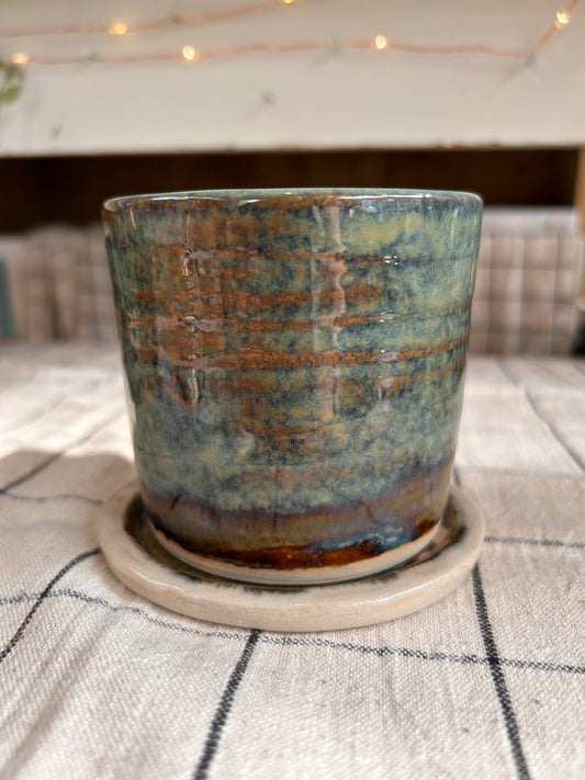 Copper Blue Green Toothbrush Holder