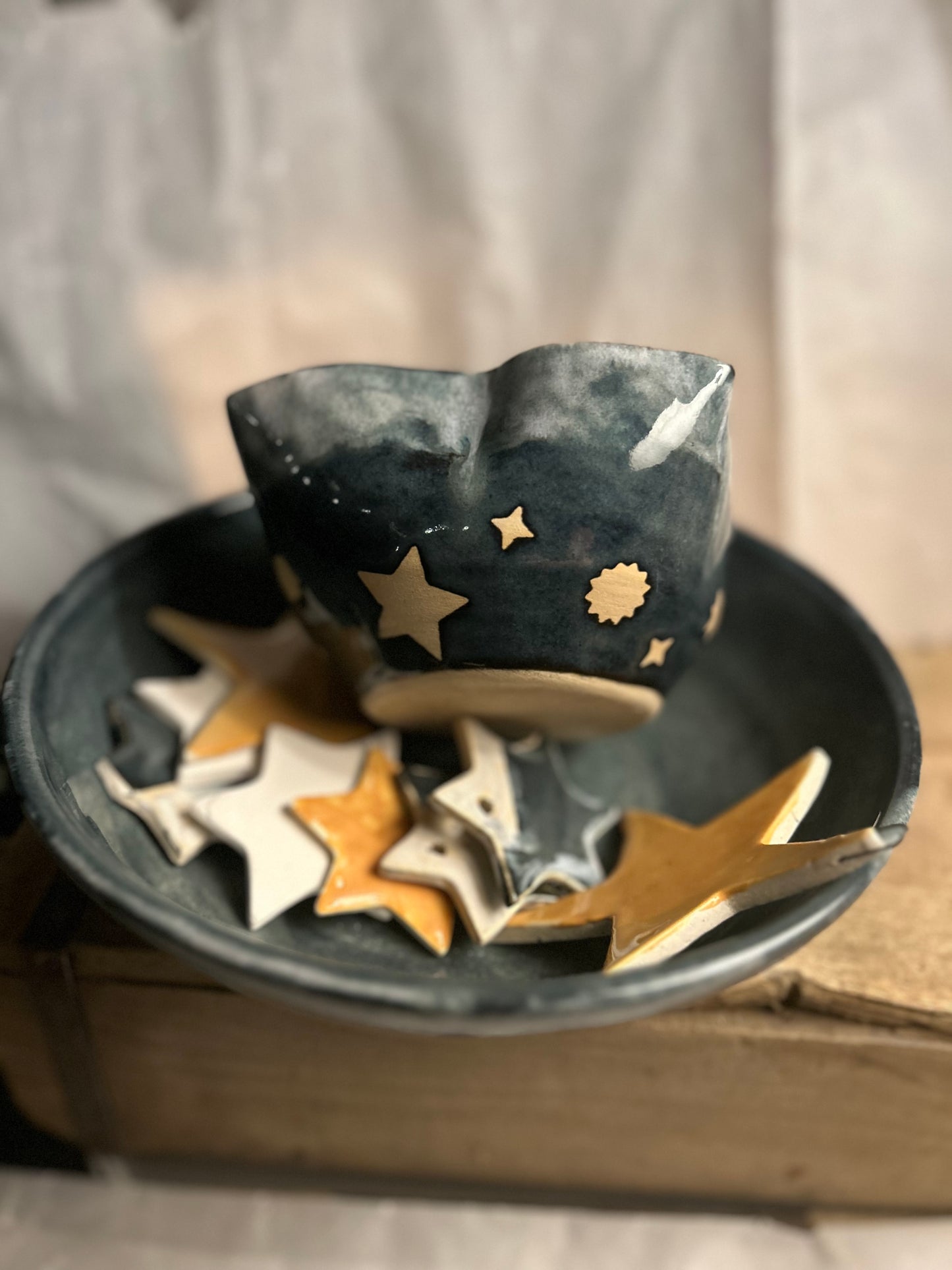 Blue Star Bowl Petal Shape