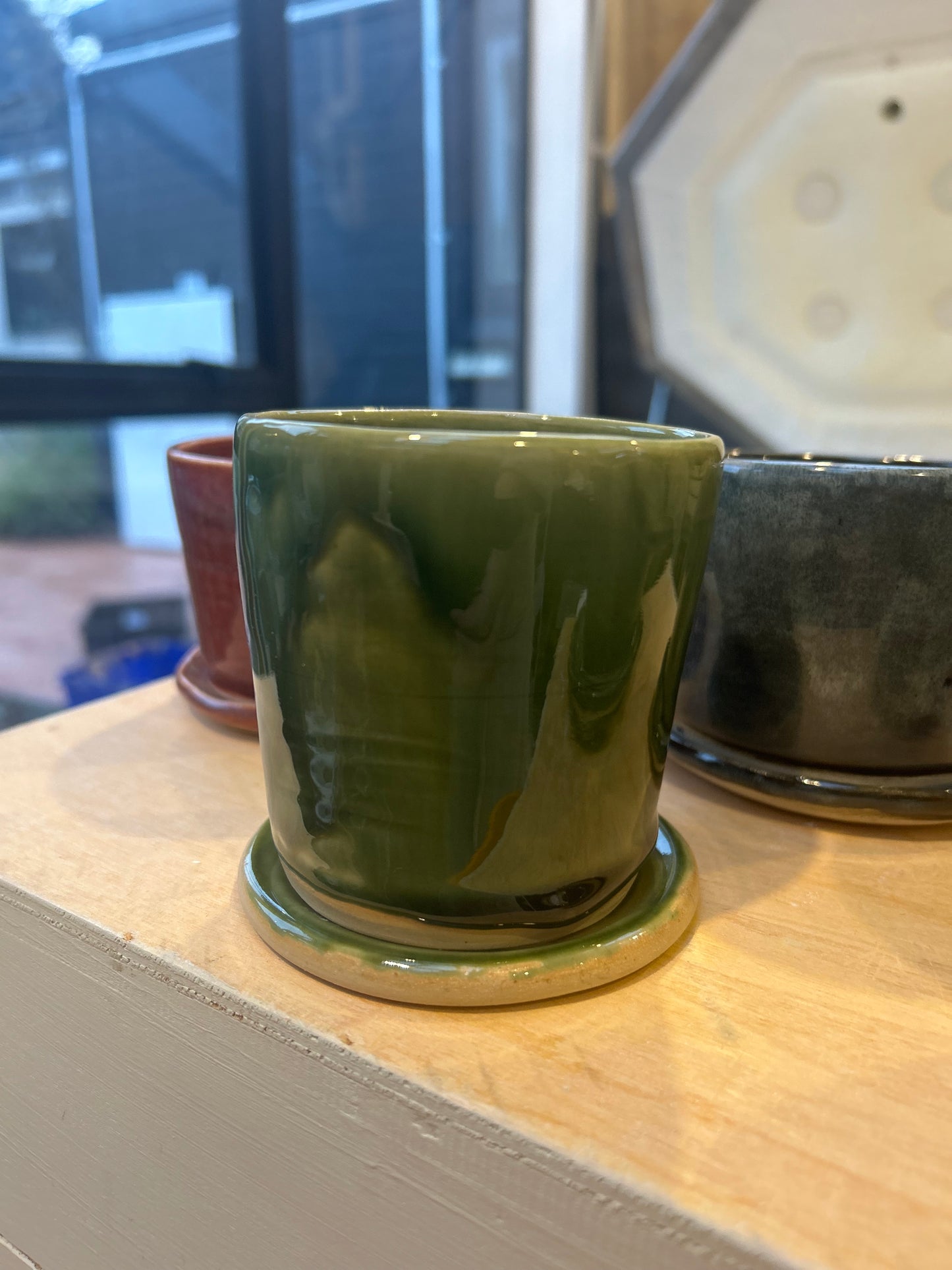 Dark Green Toothbrush Holder