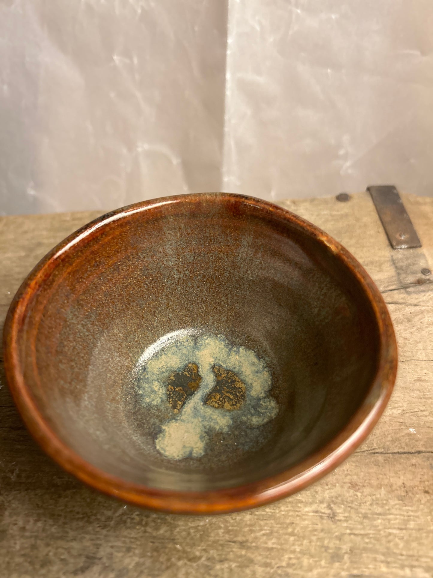 Small Brown Rippled Bowl