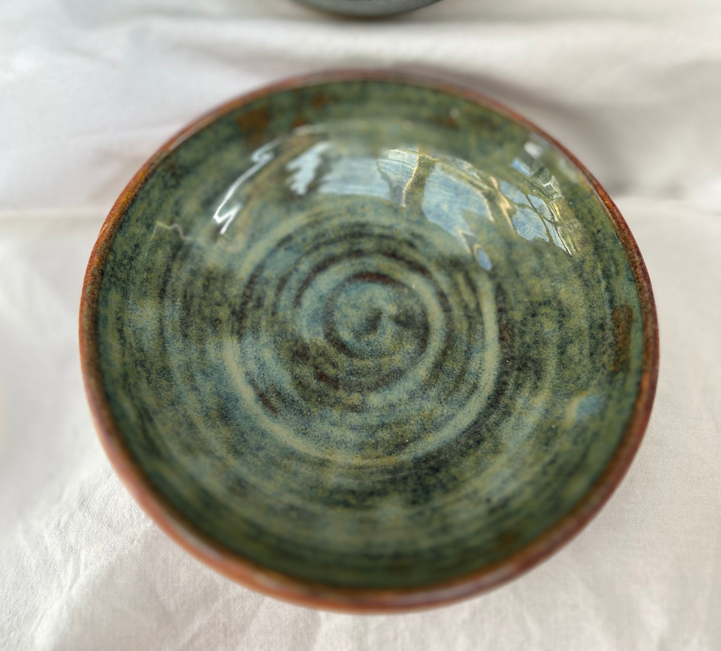 Copper Green and Pink Bowl