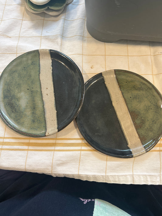 Small Plate Blue and Green Hues