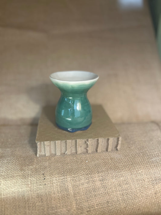Green Curved Vase