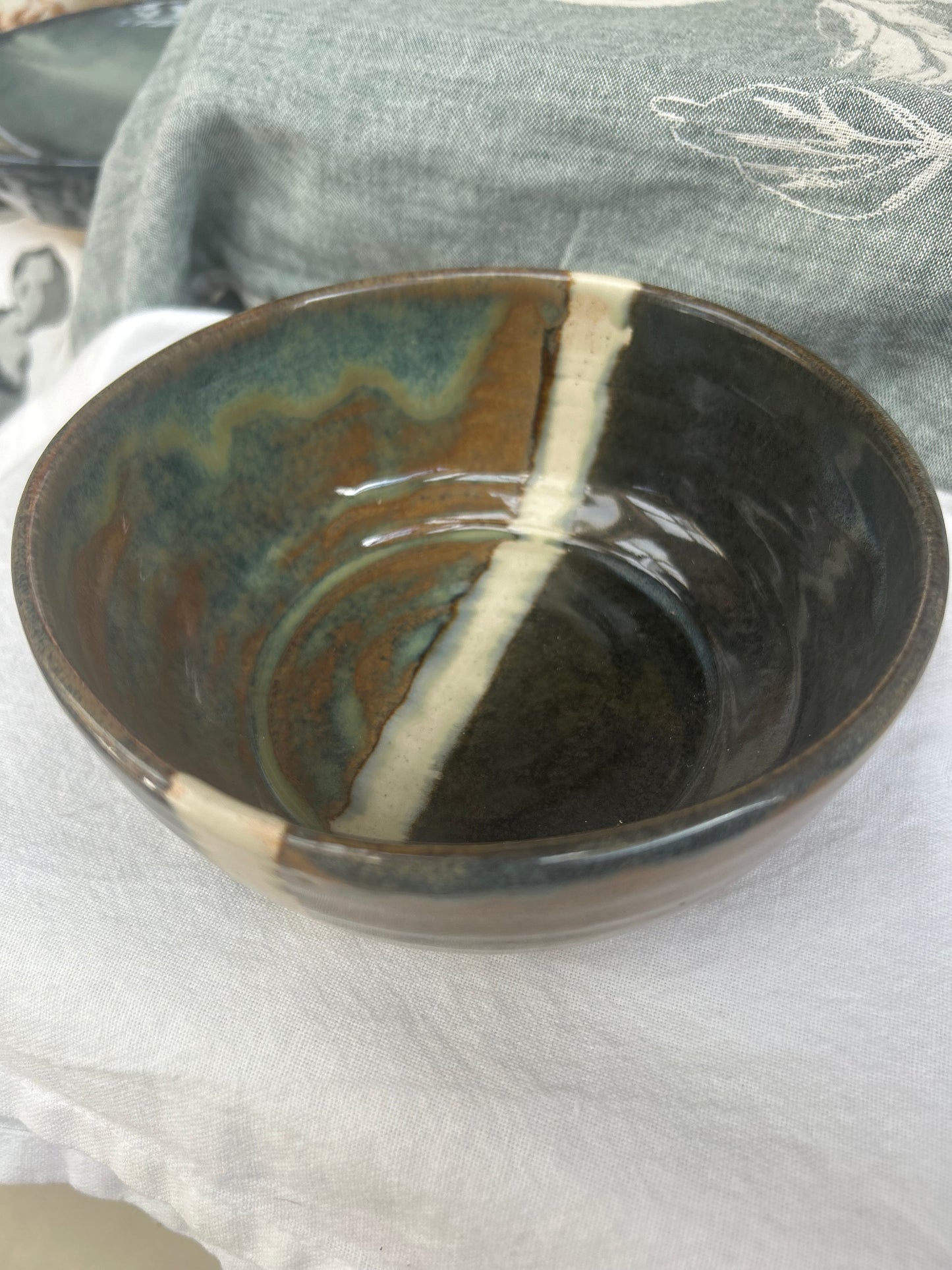 Copper Blue Charcoal Bowl