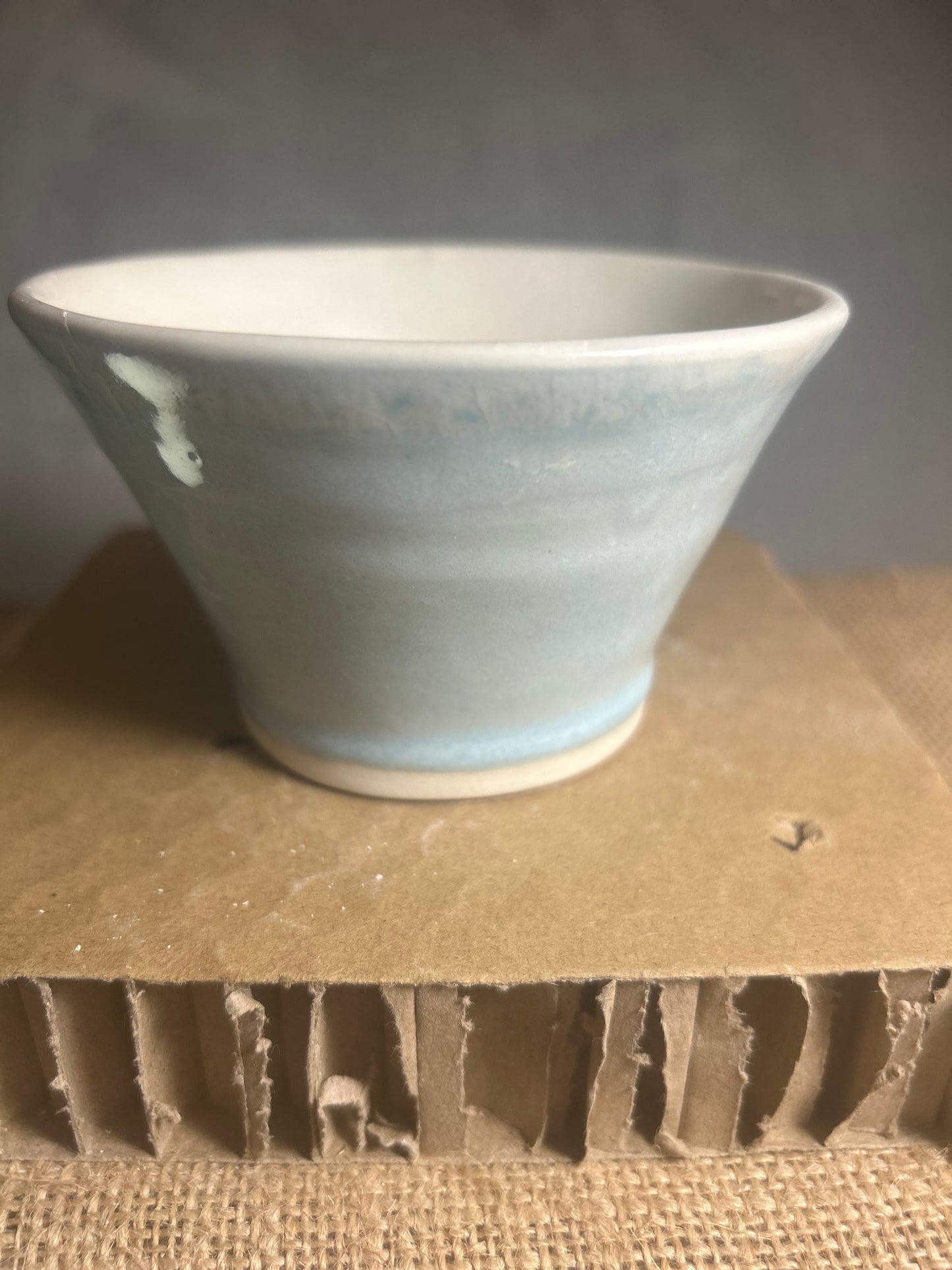 Pale Blue and White Bowl