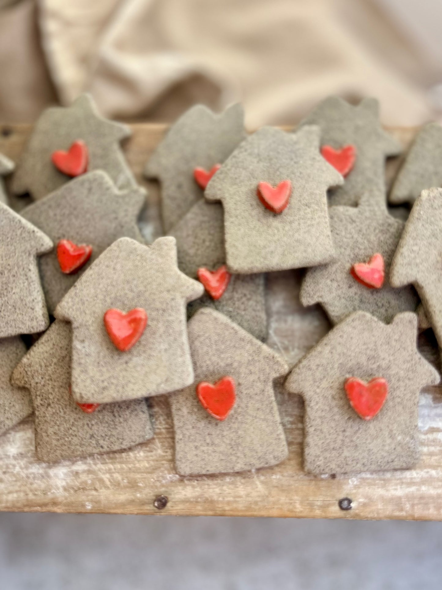 Grey House Heart Magnets