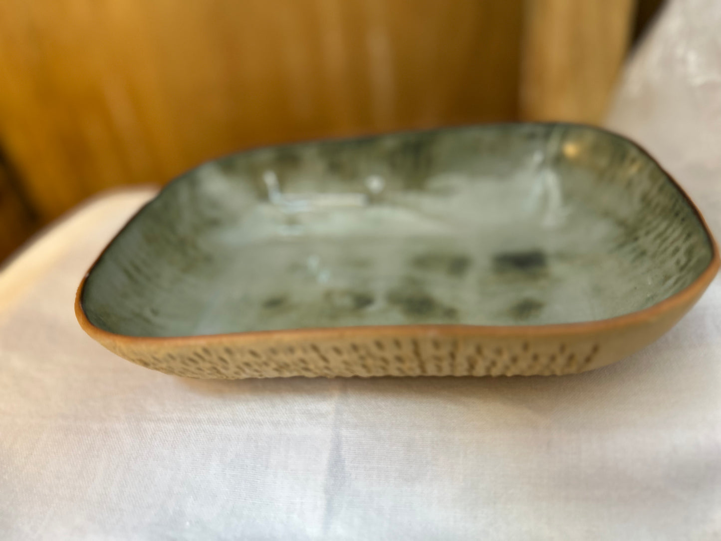 Copper Blue Rectangle Dish