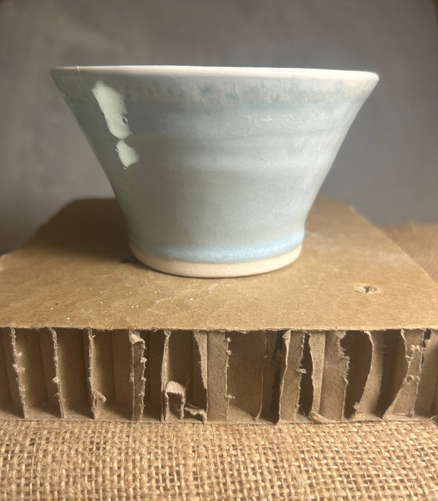 Pale Blue and White Bowl