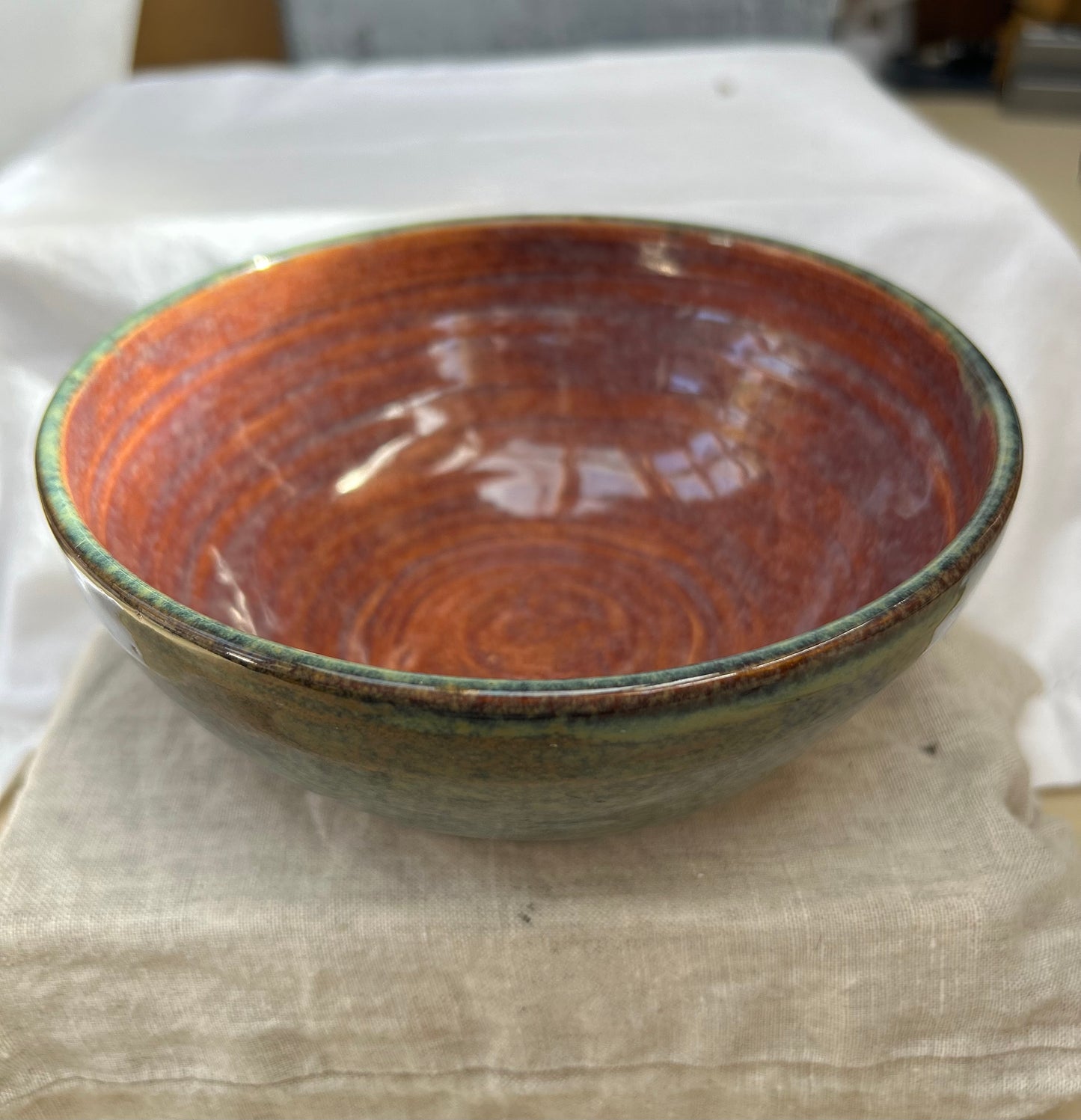 Pink and Copper Green Bowl