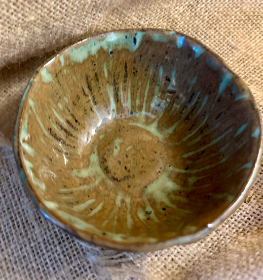 Small Bowl Brown and Green