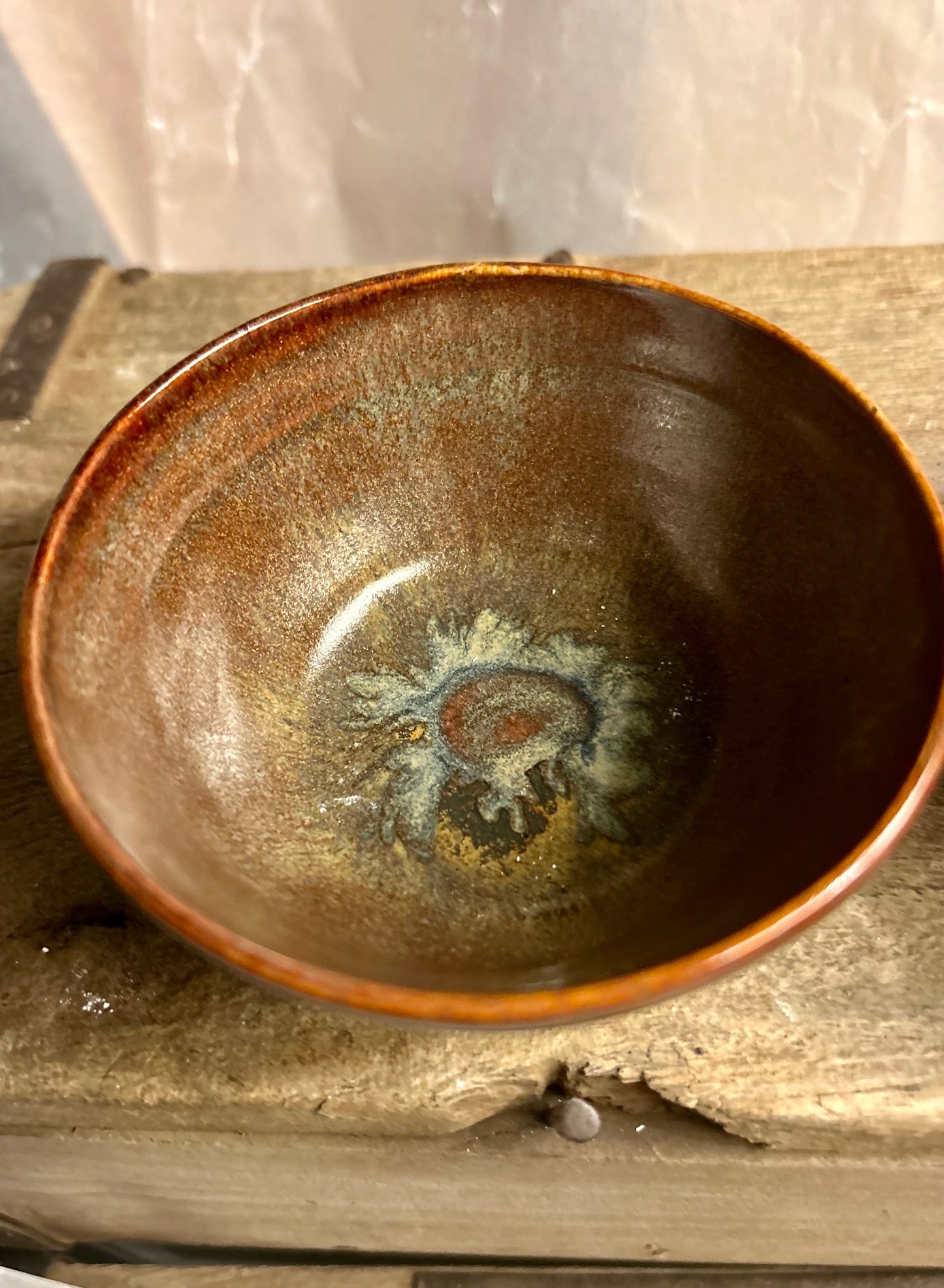 Small Brown Rippled Bowl