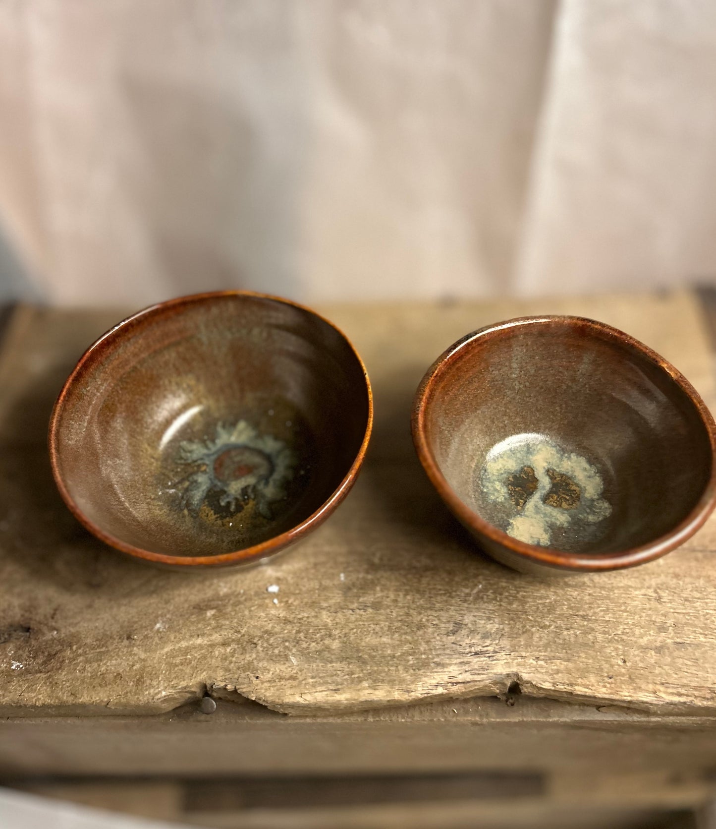 Small Brown Rippled Bowl