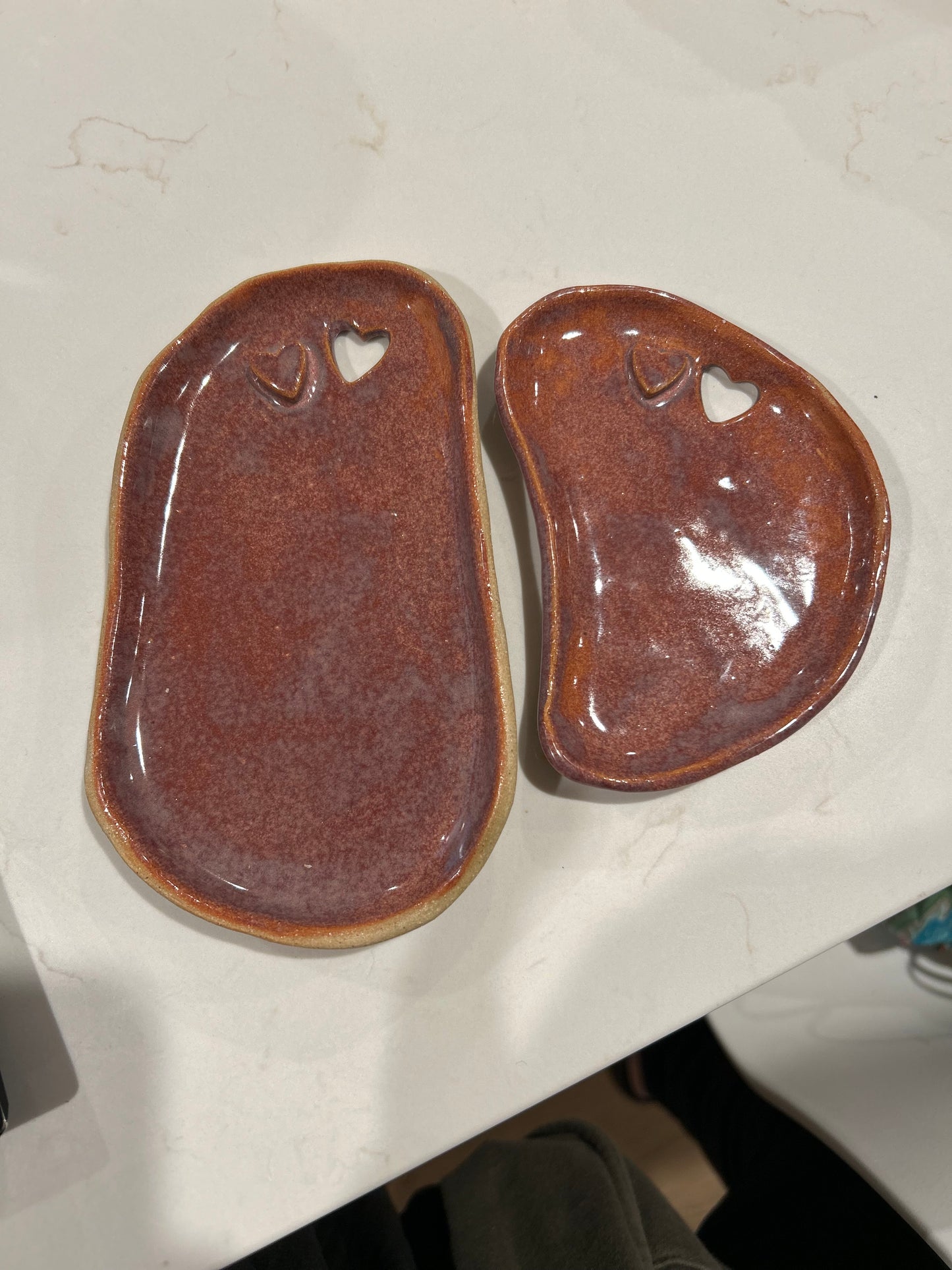 Small Pink Heart Plates