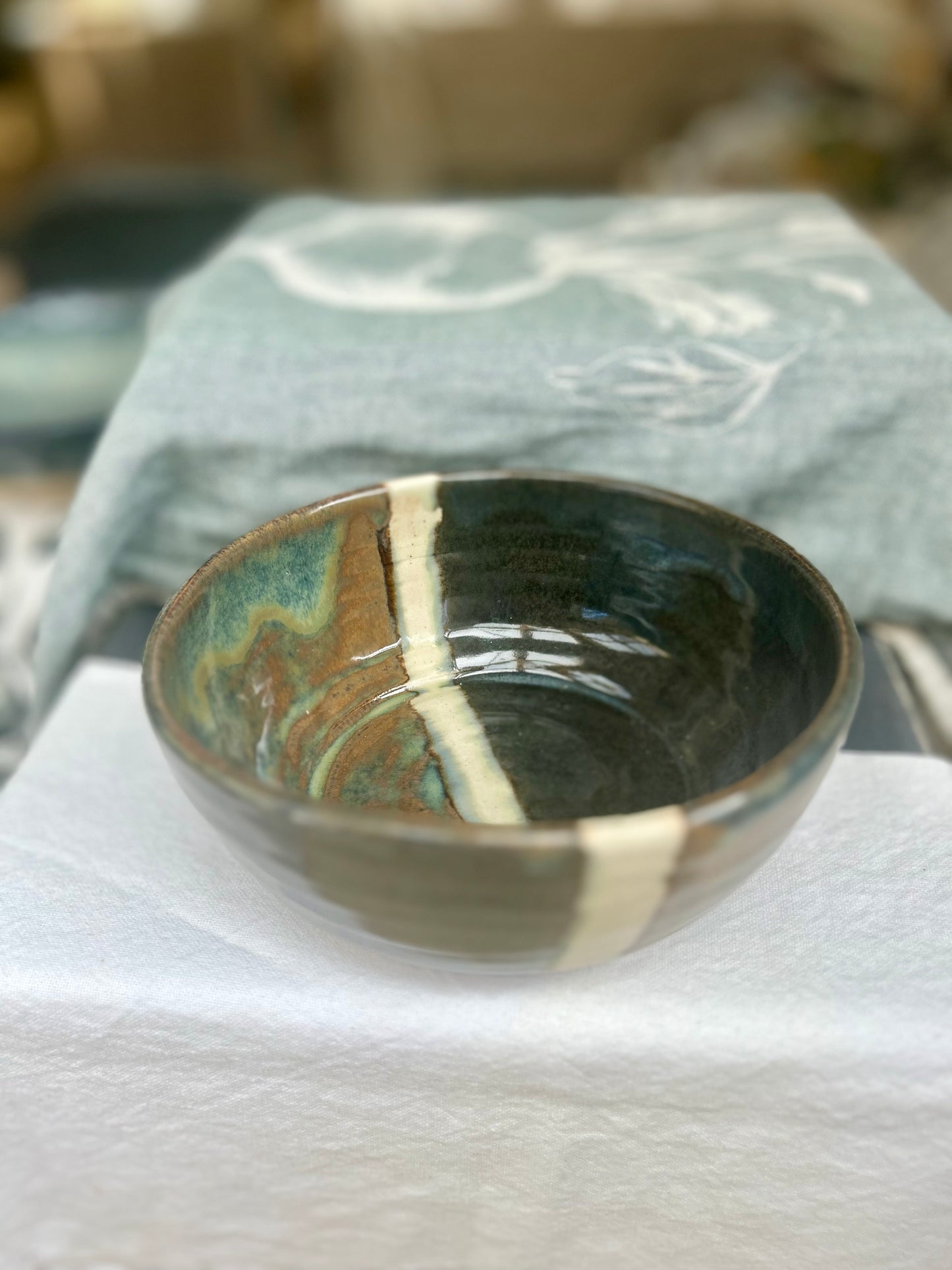 Copper Blue Charcoal Bowl