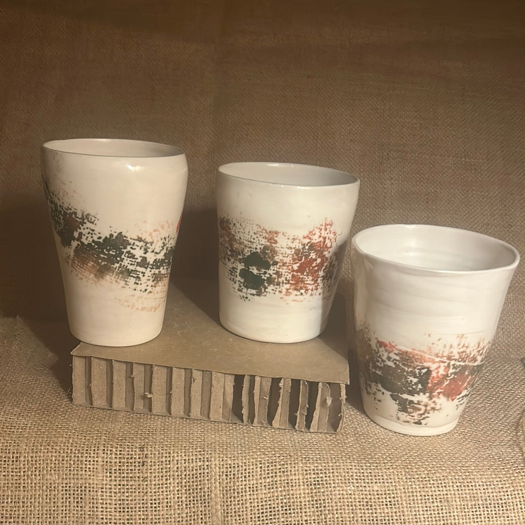 Hessian Print Cups