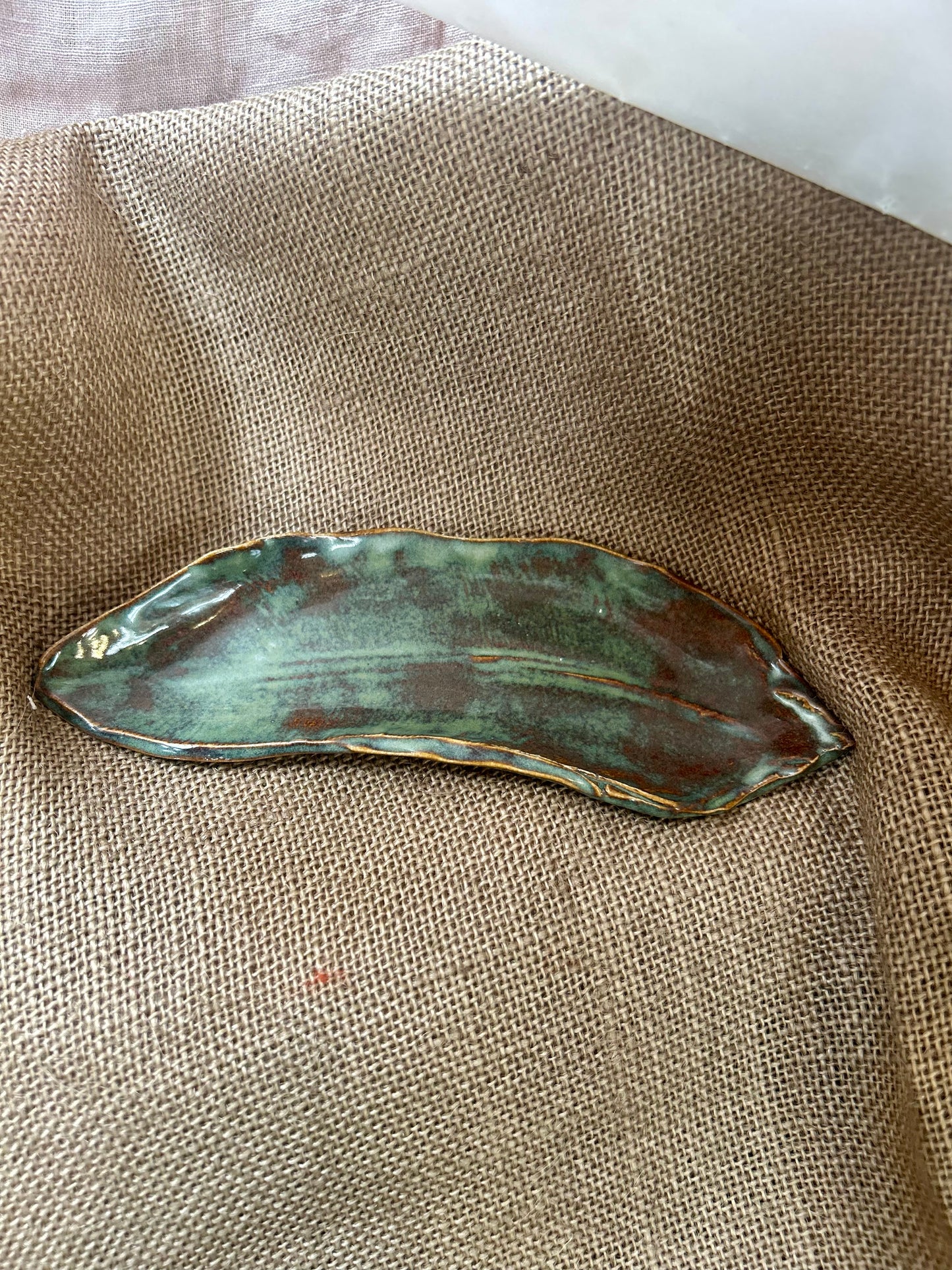 Green Gold Feather