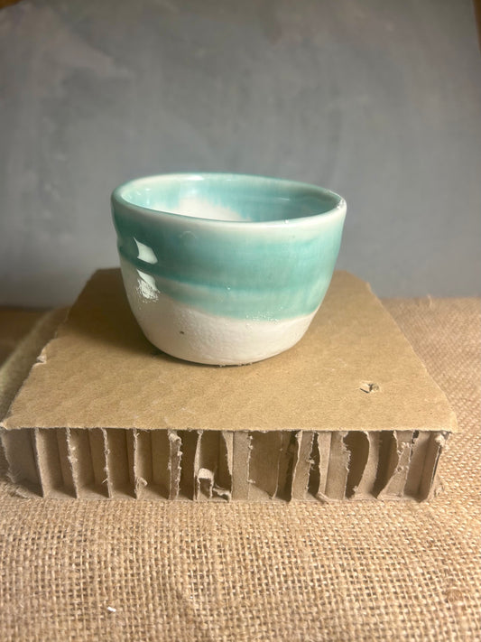 Small Green and White Bowl