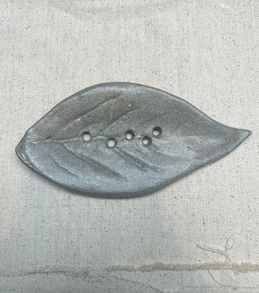 Soap Dish Grey with Drain Holes
