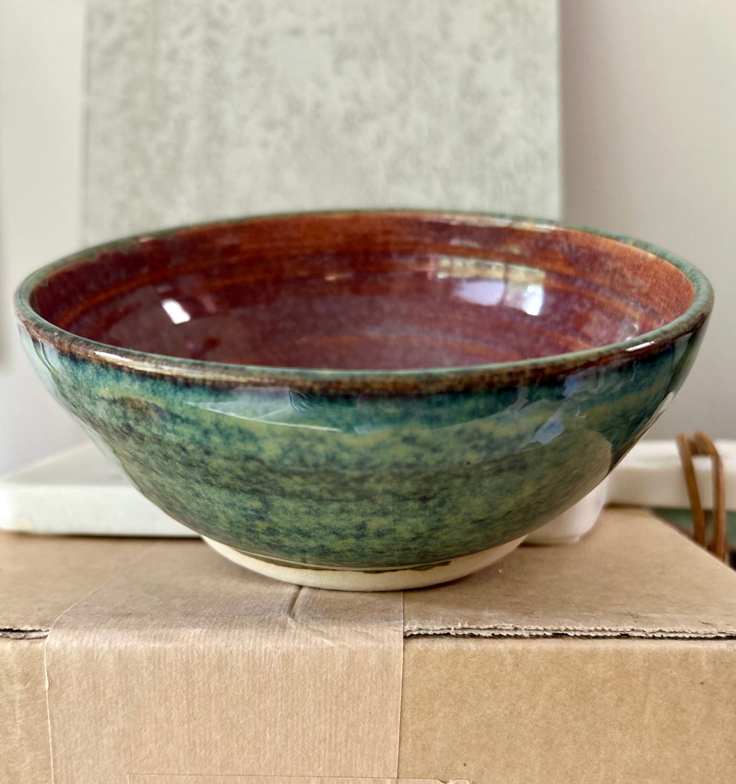 Pink and Copper Green Bowl